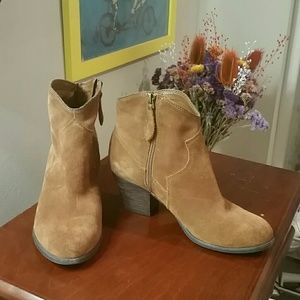 Tan Leather Franco Sarto Booties